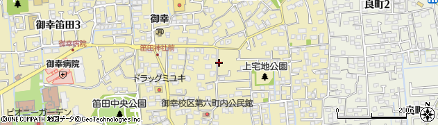 熊本県熊本市南区御幸笛田周辺の地図
