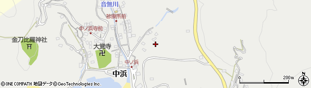 高知県土佐清水市中浜周辺の地図