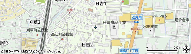 熊本県熊本市南区日吉周辺の地図