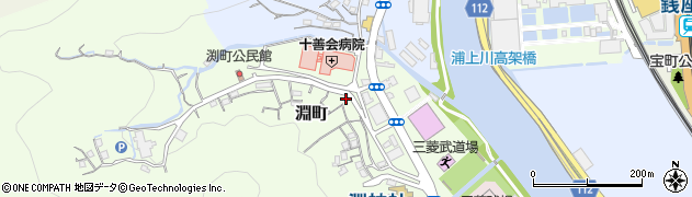 長崎県長崎市淵町周辺の地図