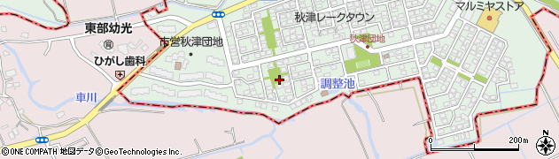 秋津古屋敷南公園周辺の地図