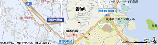 長崎県島原市親和町周辺の地図