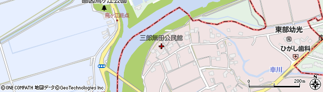 三郎無田公民館周辺の地図