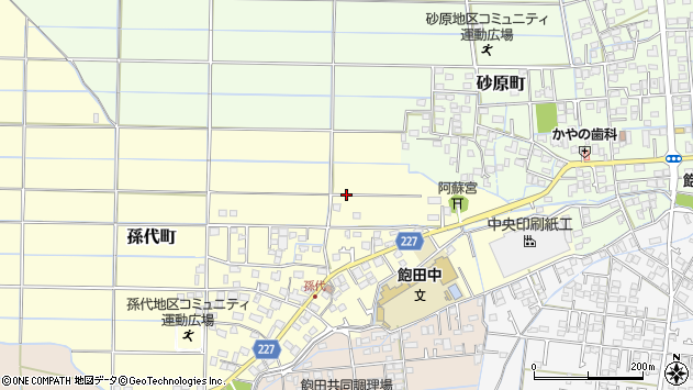 〒861-5254 熊本県熊本市南区孫代町の地図