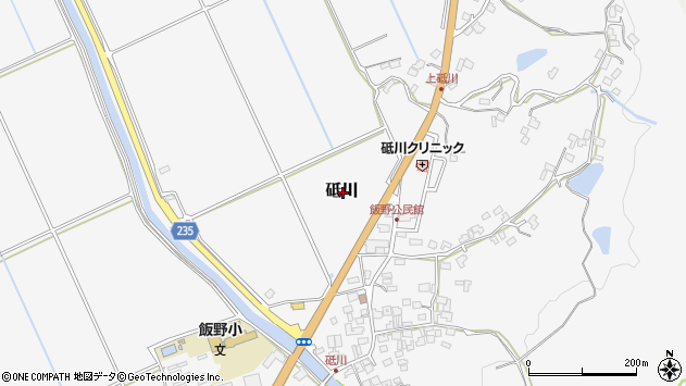 〒861-2222 熊本県上益城郡益城町砥川の地図