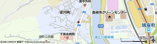 バイクセンターみやもと梁川店周辺の地図