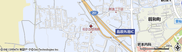 長崎県島原市新湊周辺の地図