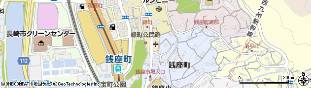 長崎県長崎市緑町1周辺の地図
