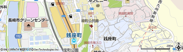 長崎県長崎市緑町8周辺の地図