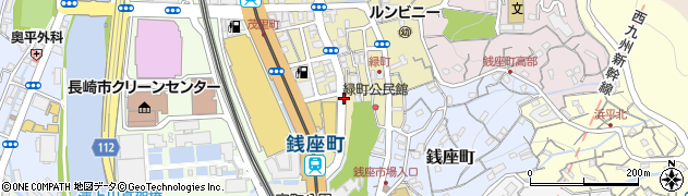 長崎県長崎市目覚町周辺の地図