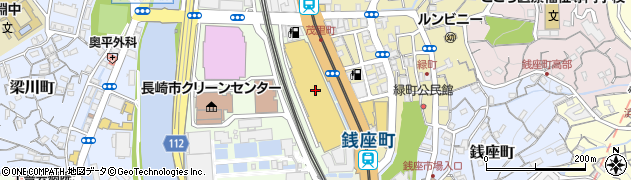 ジーユーみらい長崎ココウォーク店周辺の地図