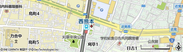ＪＲ九州レンタカー＆パーキング西熊本駅自動車整理場駐車場周辺の地図