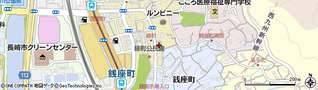 長崎県長崎市緑町2周辺の地図