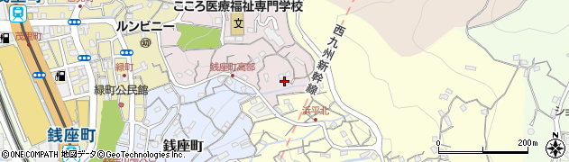 長崎県長崎市上銭座町8周辺の地図