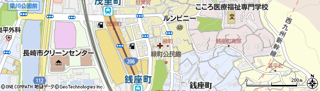 長崎県長崎市緑町10周辺の地図