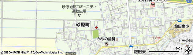 熊本県熊本市南区砂原町557周辺の地図