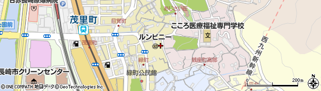 長崎県長崎市緑町周辺の地図