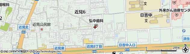 熊本県熊本市南区近見周辺の地図
