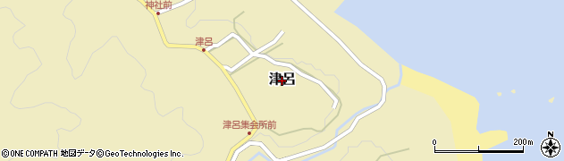高知県土佐清水市津呂周辺の地図