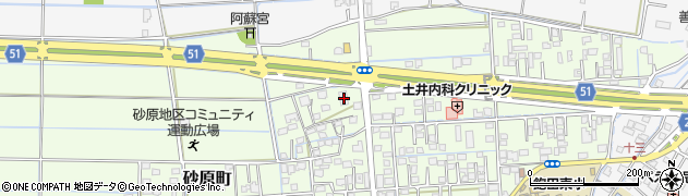熊本県熊本市南区砂原町521周辺の地図