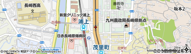 長崎県長崎市周辺の地図