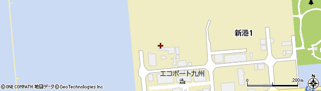 熊本県熊本市西区新港周辺の地図