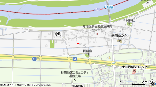 〒861-5251 熊本県熊本市南区今町の地図