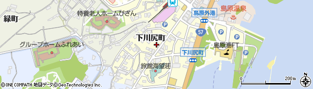 梅林鯨店　下川尻店周辺の地図