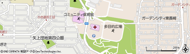 長崎市役所東総合事務所　地域整備課コミュニティプール周辺の地図