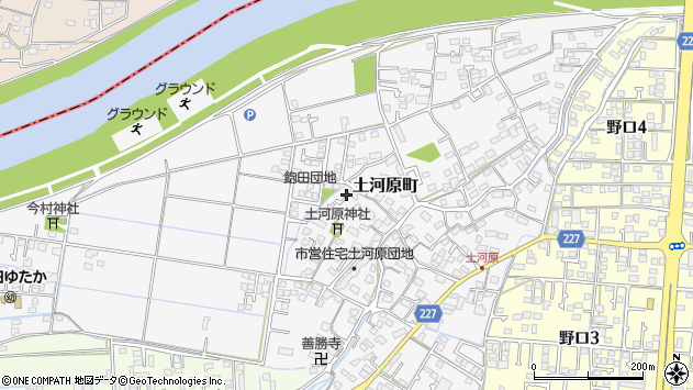 〒861-5252 熊本県熊本市南区土河原町の地図
