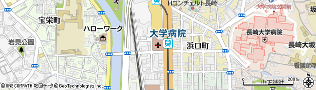 長崎北郵便局　荷物集荷周辺の地図