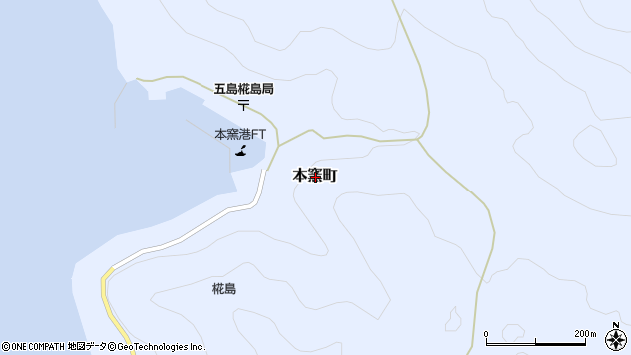 〒853-2482 長崎県五島市本窯町の地図