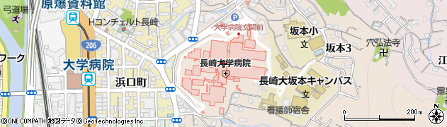 長崎大学　子どもの心の医療・教育センター周辺の地図