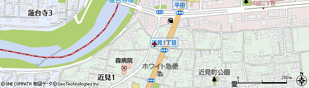 熊本日日新聞販売店　世安販売センター周辺の地図