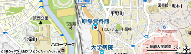 原爆資料館駅周辺の地図