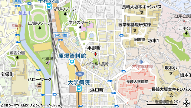 〒852-8117 長崎県長崎市平野町の地図