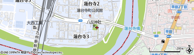 蓮台寺八反公園周辺の地図