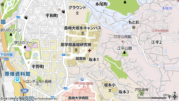 〒852-8102 長崎県長崎市坂本の地図