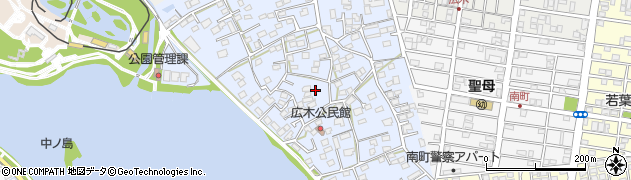 熊本県熊本市東区広木町周辺の地図