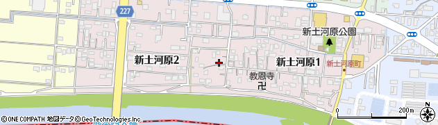 熊本県熊本市西区新土河原周辺の地図