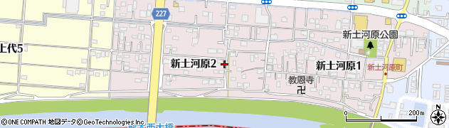 熊本県熊本市西区新土河原2丁目周辺の地図