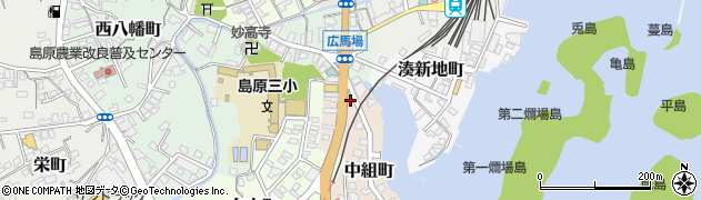 長崎県島原市中組町周辺の地図