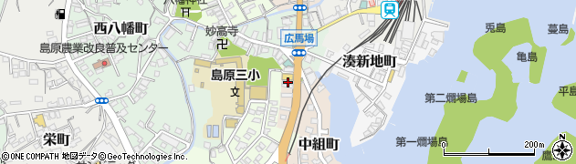 長崎県島原市中組町16周辺の地図