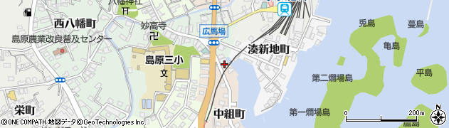 長崎県島原市中組町1周辺の地図