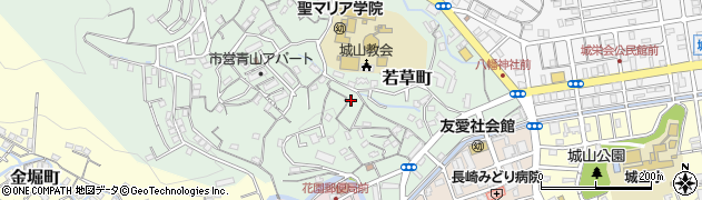 長崎県長崎市若草町周辺の地図