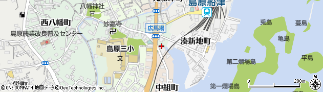 長崎県島原市中組町2周辺の地図