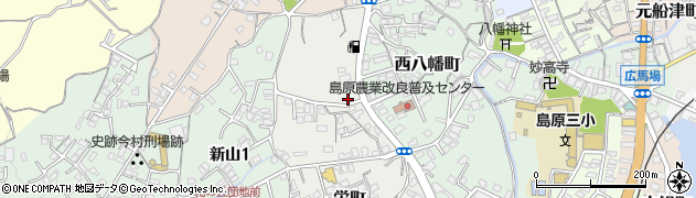長崎県島原市栄町周辺の地図