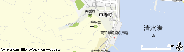 琴平宮周辺の地図