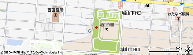 熊本市役所経済観光局関係機関　城山公園運動施設周辺の地図