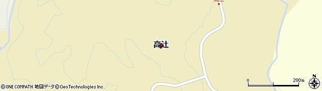 熊本県山都町（上益城郡）高辻周辺の地図